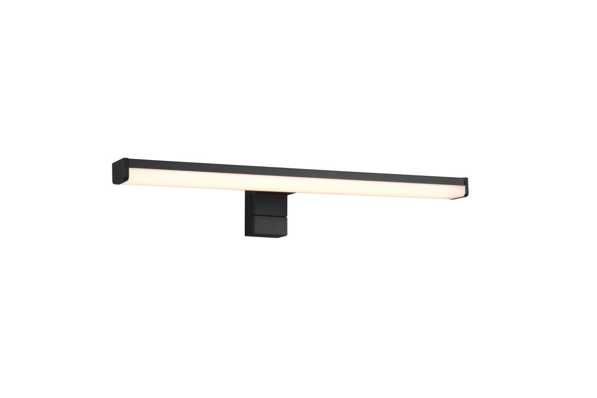 Lino 40cm Musta kylpyhuoneen valaisin valmistajalta Trio Lighting - Siinä on IP44-suojaus, joten se sopii täydellisesti kylpyhuoneisiin, ja ohut muotoilu mattamustalla viimeistelyllä sopii moneen sisustukseen.