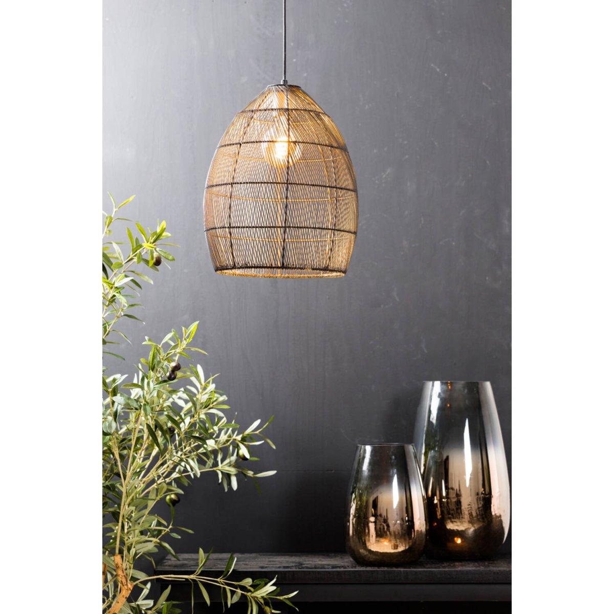 Meya Ø30 Musta/kulta kattovalaisin valmistajalta Light & Living - 