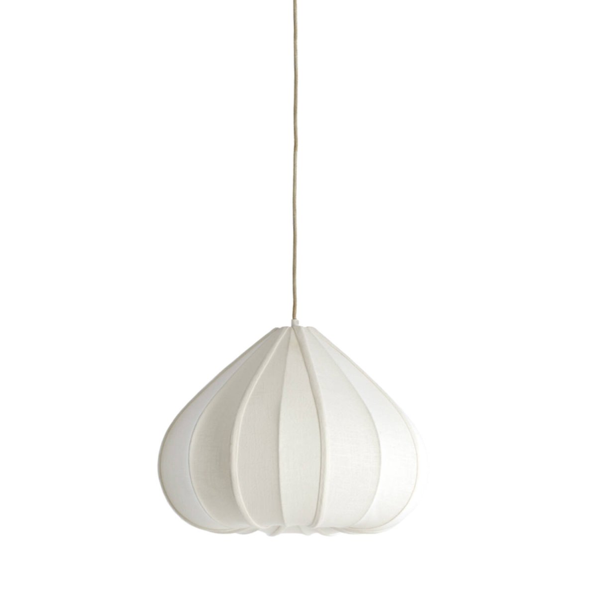 Zubeda Ø50 Kermanvalkoinen kattovalaisin valmistajalta Light & Living - Zubedalla on pehme&auml; ja elegantti muoto, ja sen kermanvalkoinen kangas verhoilee valoa l&auml;mpim&auml;sti ja miellytt&auml;v&auml;sti.