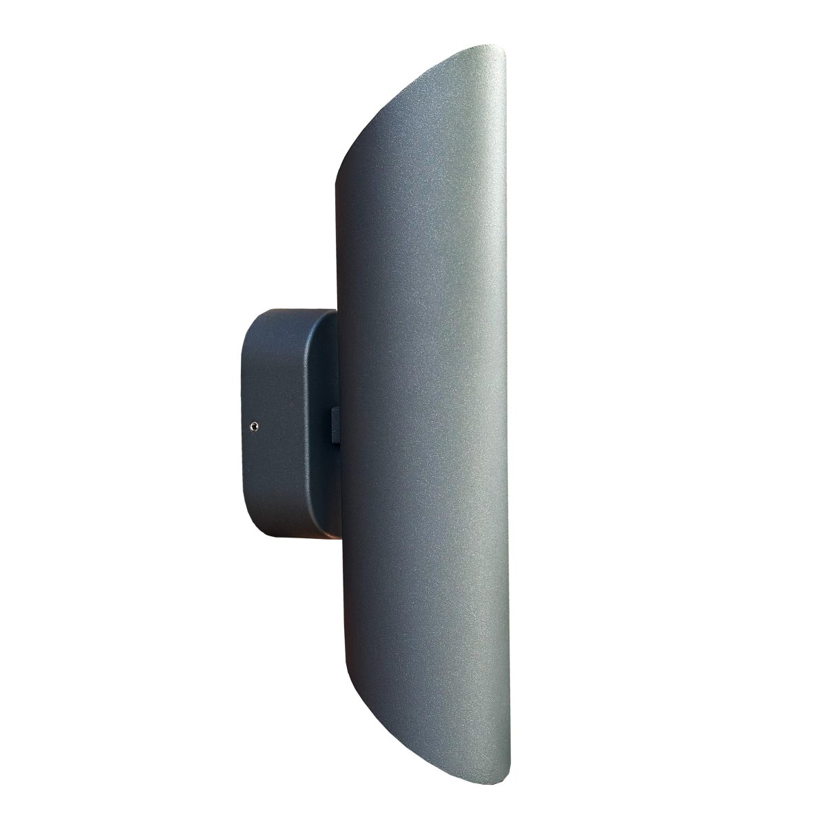 Wally Tumman harmaa valmistajalta Lightson - Moderni sein&auml;valaisin, joka tarjoaa h&auml;ik&auml;isem&auml;tt&ouml;m&auml;n, l&auml;mpim&auml;n ja pehme&auml;n valon sek&auml; yl&ouml;s ett&auml; alas.