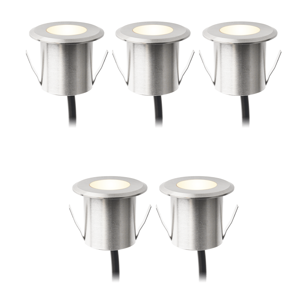 Dexter x5 Hopea valmistajalta Lightson - Dexter 5-pack on elegantti pieni alumiininen kansivalaisin, joka upotetaan puuterassille tai kivilaatoille.