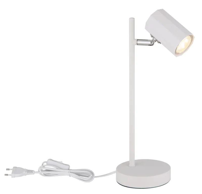 James 35cm Valkoinen työpöytävalaisin valmistajalta Globo Lighting - James &auml;r en modern och funktionell bordslampa som imponerar b&aring;de estetiskt och tekniskt.