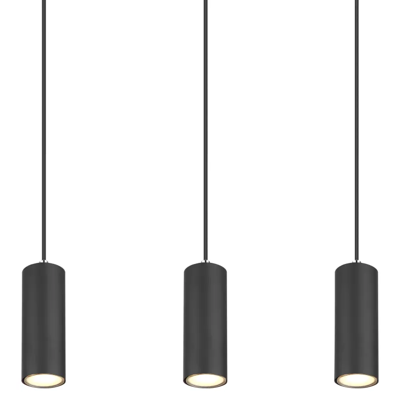 Robby 115cm Musta kattovalaisin valmistajalta Globo Lighting - Fr&aring;n den 115 cm l&aring;nga takmonteringen l&ouml;per sex kablar, var och en utrustad med en GU10-sockel.