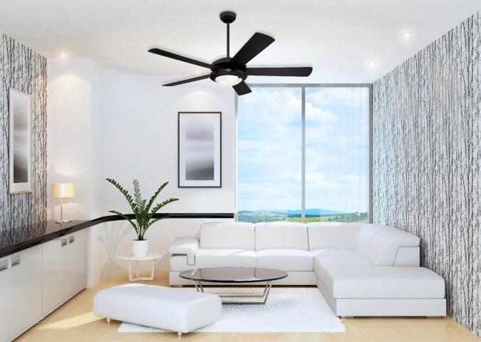 Comet Ø132 Musta valmistajalta Westinghouse - Comet-kattotuuletin on klassinen malli, jossa on viisi käännettävää siivekettä mattamustalla ja hopealla.