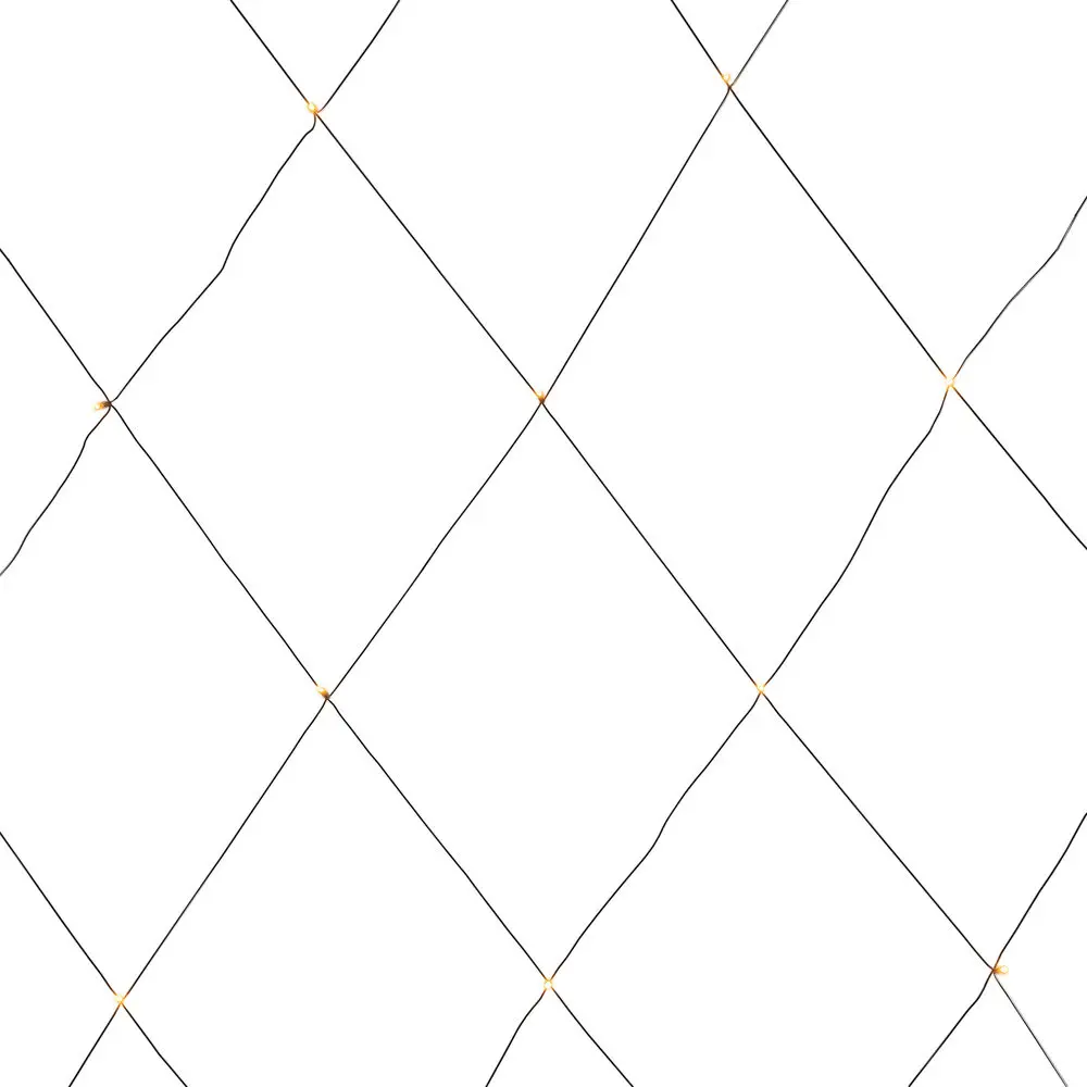 Valoverkko amber 3m Musta valmistajalta Konstsmide - Heid&auml;n geenins&auml; mitattuna; 3x3 metri&auml; ja musta kaapeli, sulautuu hienosti ymp&auml;rist&ouml;&ouml;n.