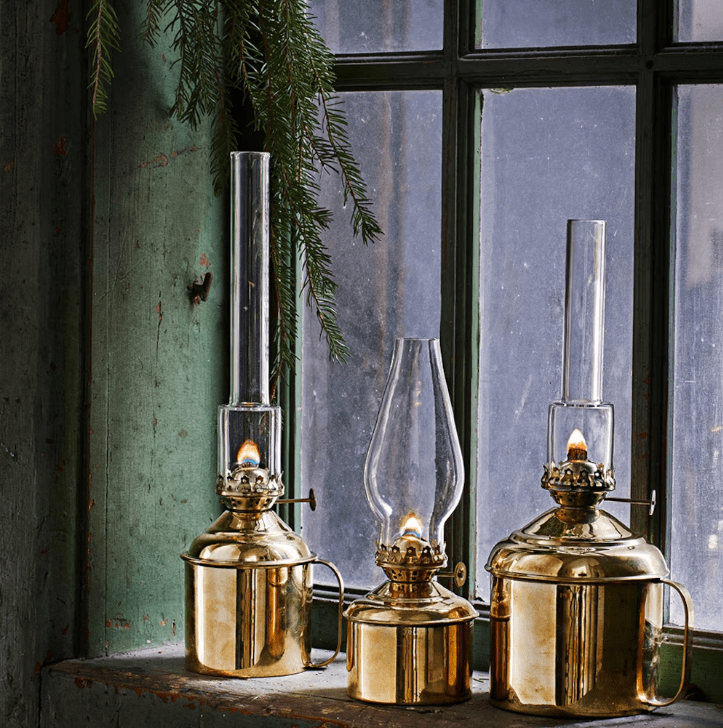 Kerosene lamp haga Kulta/messinki valmistajalta Strömshaga - 
