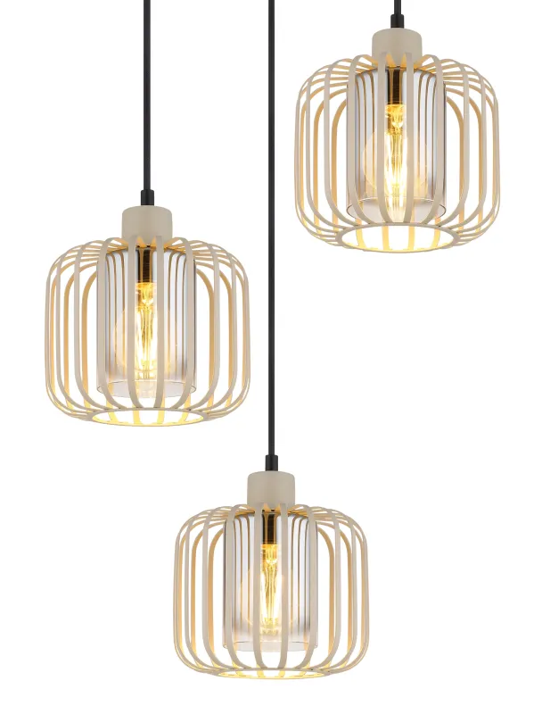 Alfred Ø44 Hiekka kattovalaisin valmistajalta Globo Lighting - Den &auml;r tillverkad av sandf&auml;rgad matt metall och har mjukt rundade metalln&auml;tssk&auml;rmar med en inre glascylinder, som skapar ett elegant och luftigt uttryck.