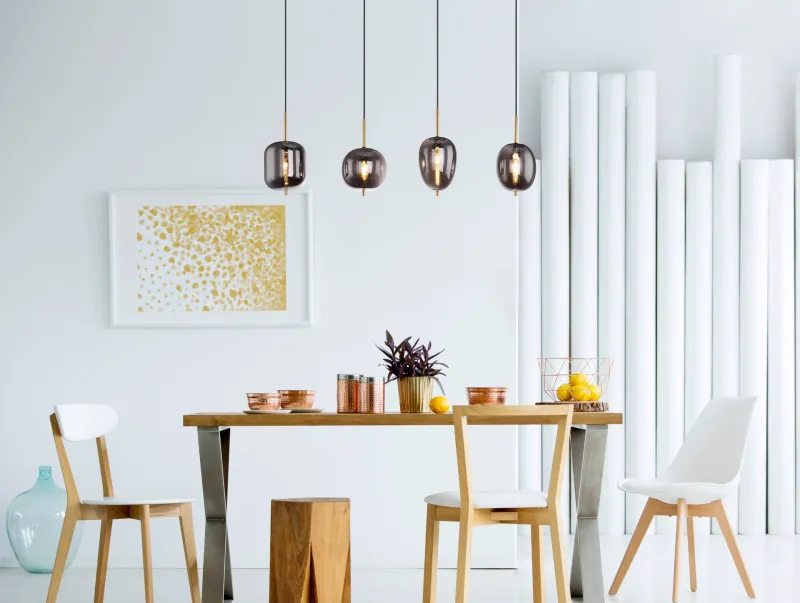 Blacky 110cm Messinki kattovalaisin valmistajalta Globo Lighting - Blacky takpendel &auml;r perfekt att placera &ouml;ver ett matbord och ger en j&auml;mn och behaglig belysning.