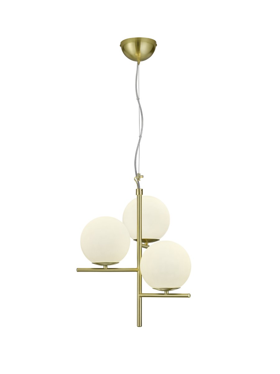 Pure Ø40 Matta messinki kattovalaisin valmistajalta Trio Lighting - Mattan messingin ja valkoisen lasin väriyhdistelmä on ajaton ja sopii täydellisesti kaikkiin elämäntyyleihin.