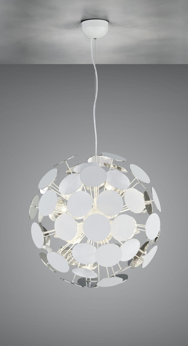 Discalgo Ø54 Valkoinen kattovalaisin valmistajalta Trio Lighting - Pienellä mielikuvituksella valaisin voi muistuttaa voikukkaa ja sopii siksi täydellisesti luovaan sisustukseen.