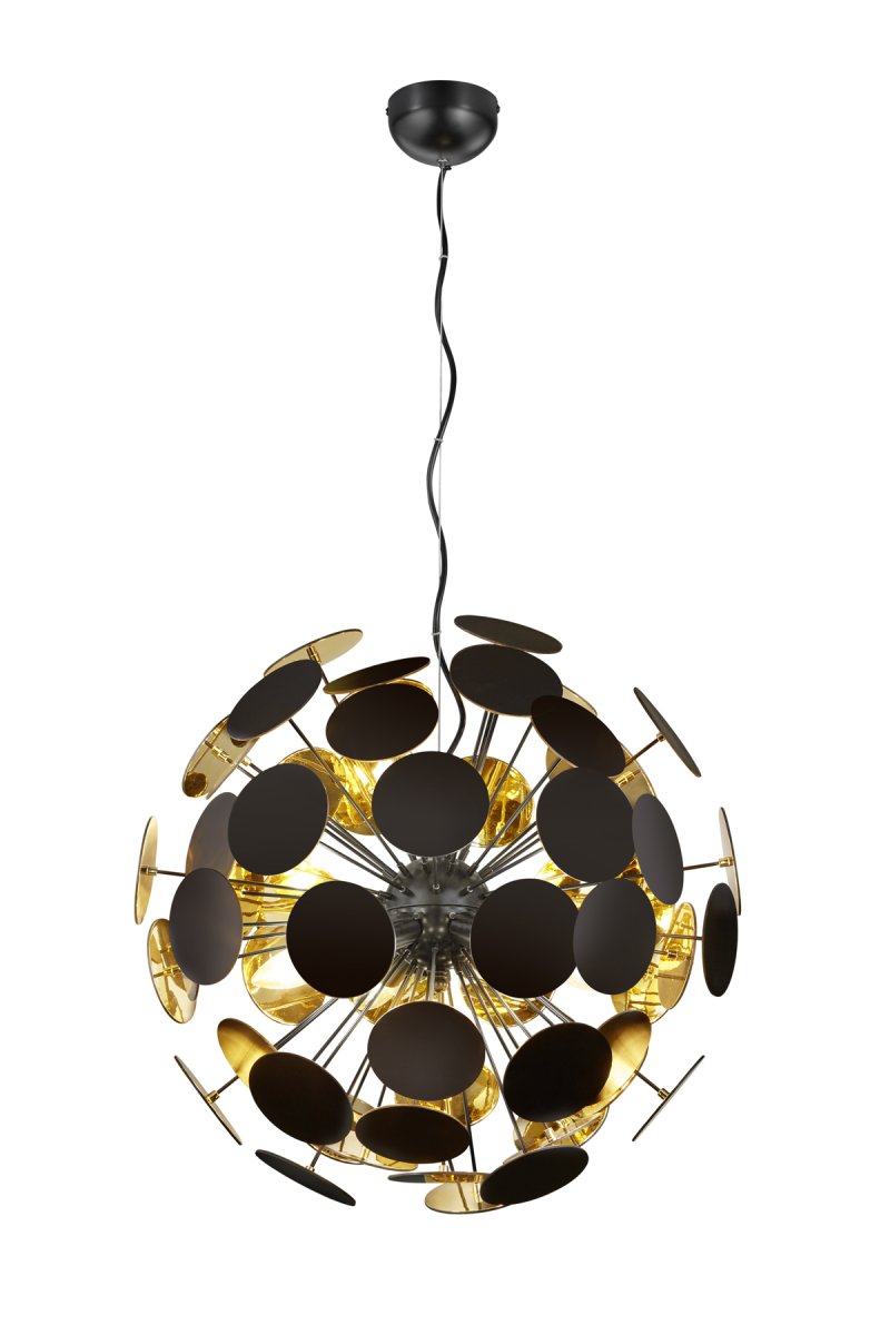 Discalgo Ø54 Musta kattovalaisin valmistajalta Trio Lighting - Riippuvalaisimen katseenvangitsija muotoilu on taatusti todellinen katseenvangitsija!