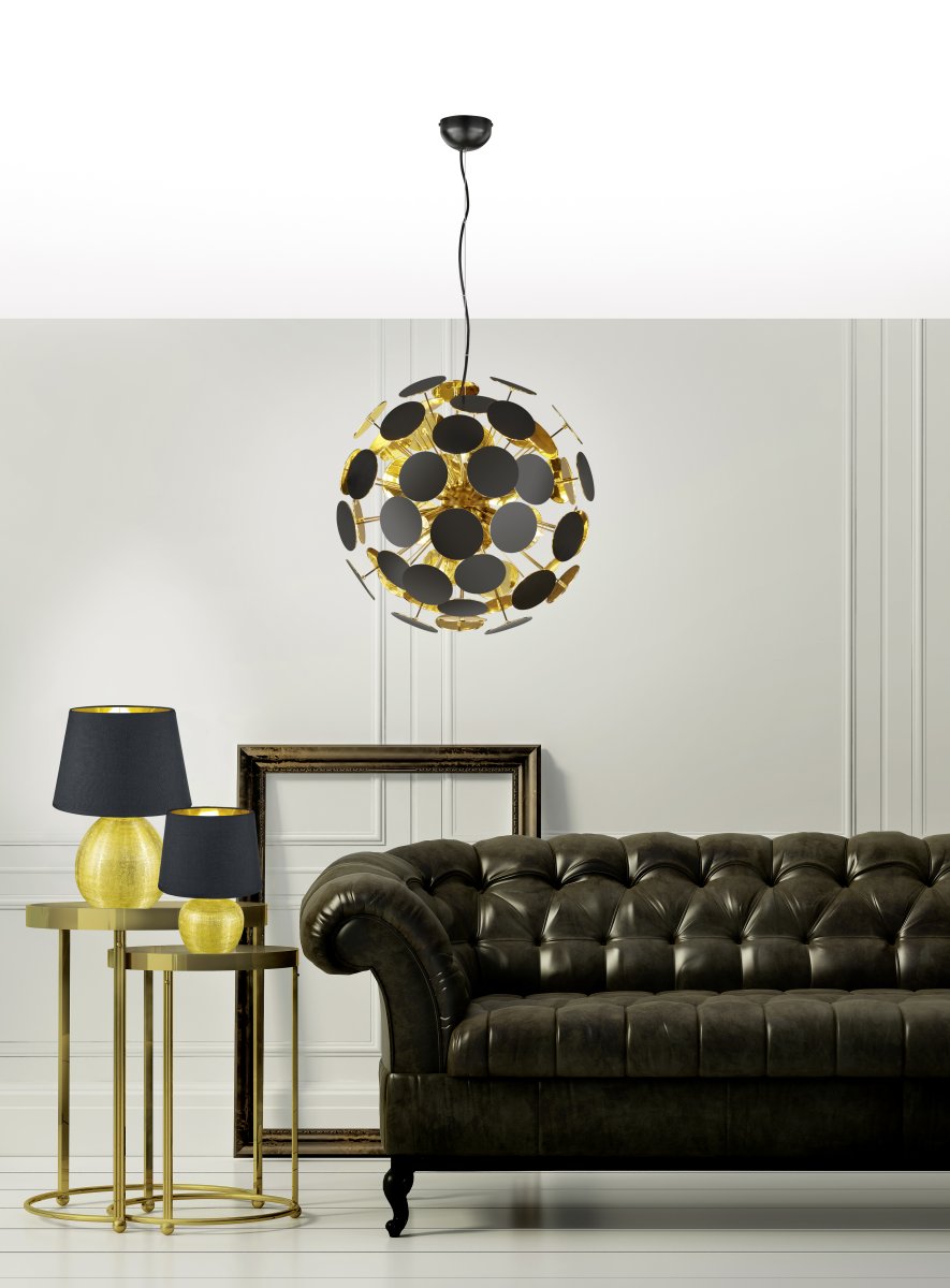 Discalgo Ø54 Musta kattovalaisin valmistajalta Trio Lighting - Riippuvalaisimen katseenvangitsija muotoilu on taatusti todellinen katseenvangitsija!