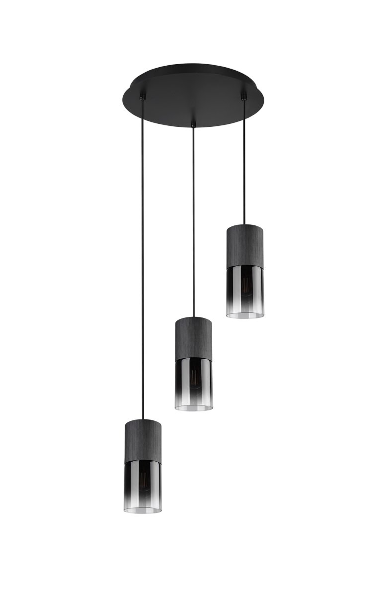 Robin Ø37 Musta kattovalaisin valmistajalta Trio Lighting - Mattamustan väriasteikon ja savunväristen lasien ansiosta se on helppo yhdistää erilaisiin sisustustyyleihin.