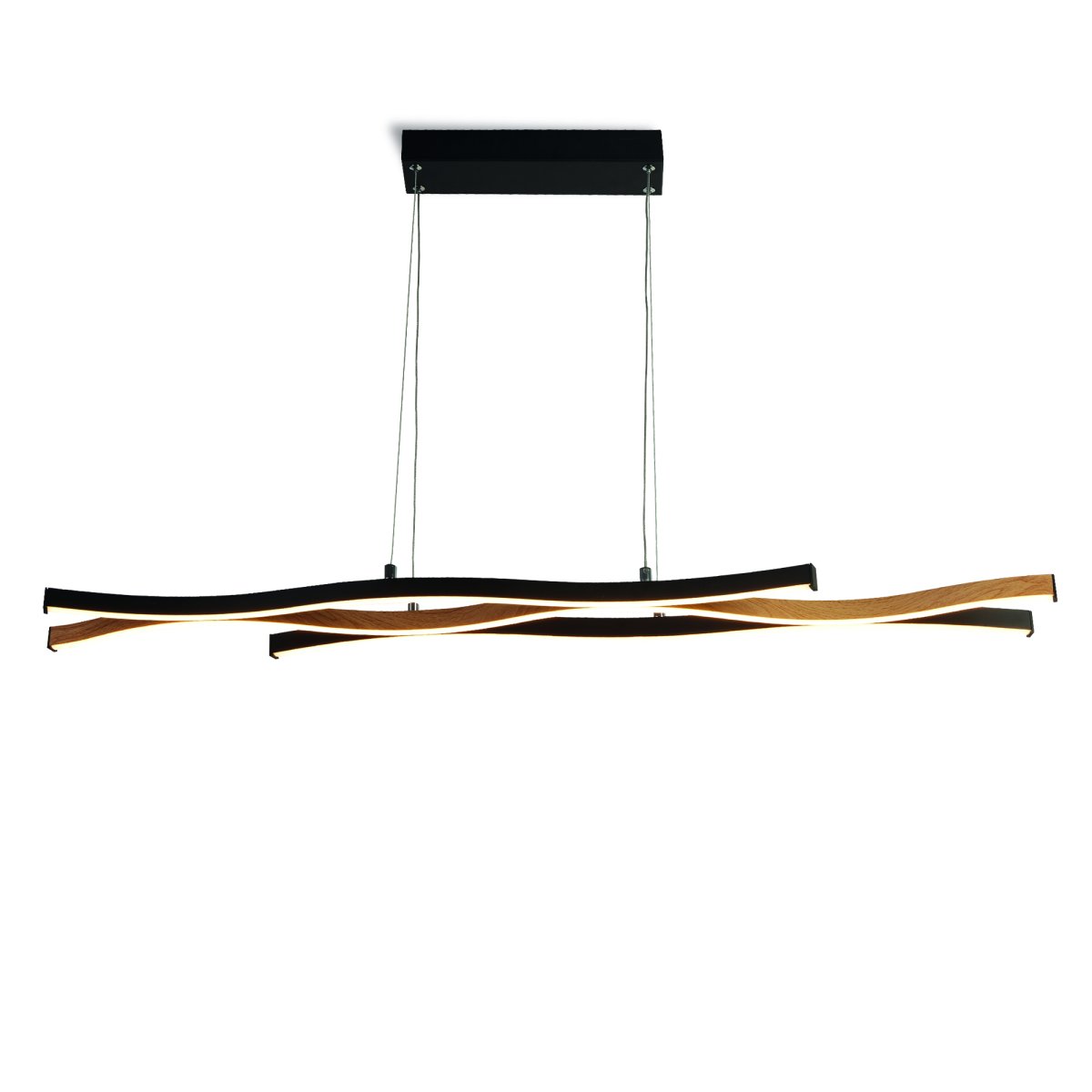 Bloom 108cm Musta kattovalaisin valmistajalta Searchlight - Bloom-riippuvalaisin mustalla metallilla ja puulla on vaikuttava sisustusyksityiskohta, jossa yhdistyvät tyyli ja toimivuus nostaen olohuoneeseen tai ruokailutilaan.