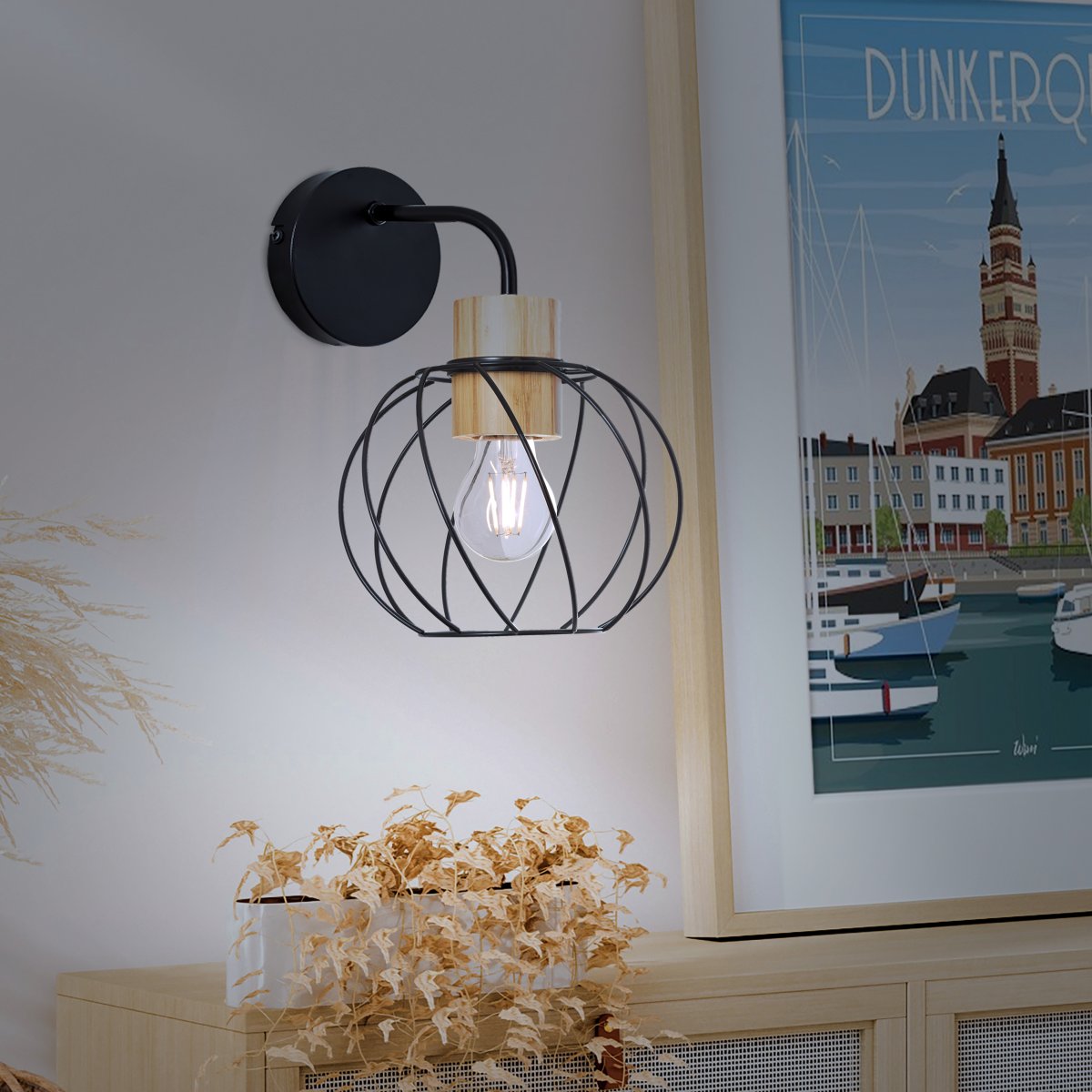 Mallow Ø20 Matta musta seinävalaisin valmistajalta Brilliant - Tämä valaisin on täydellinen koristevalaistukseen eri huoneissa, ja se luo lämpimän ja kutsuvan tunnelman.