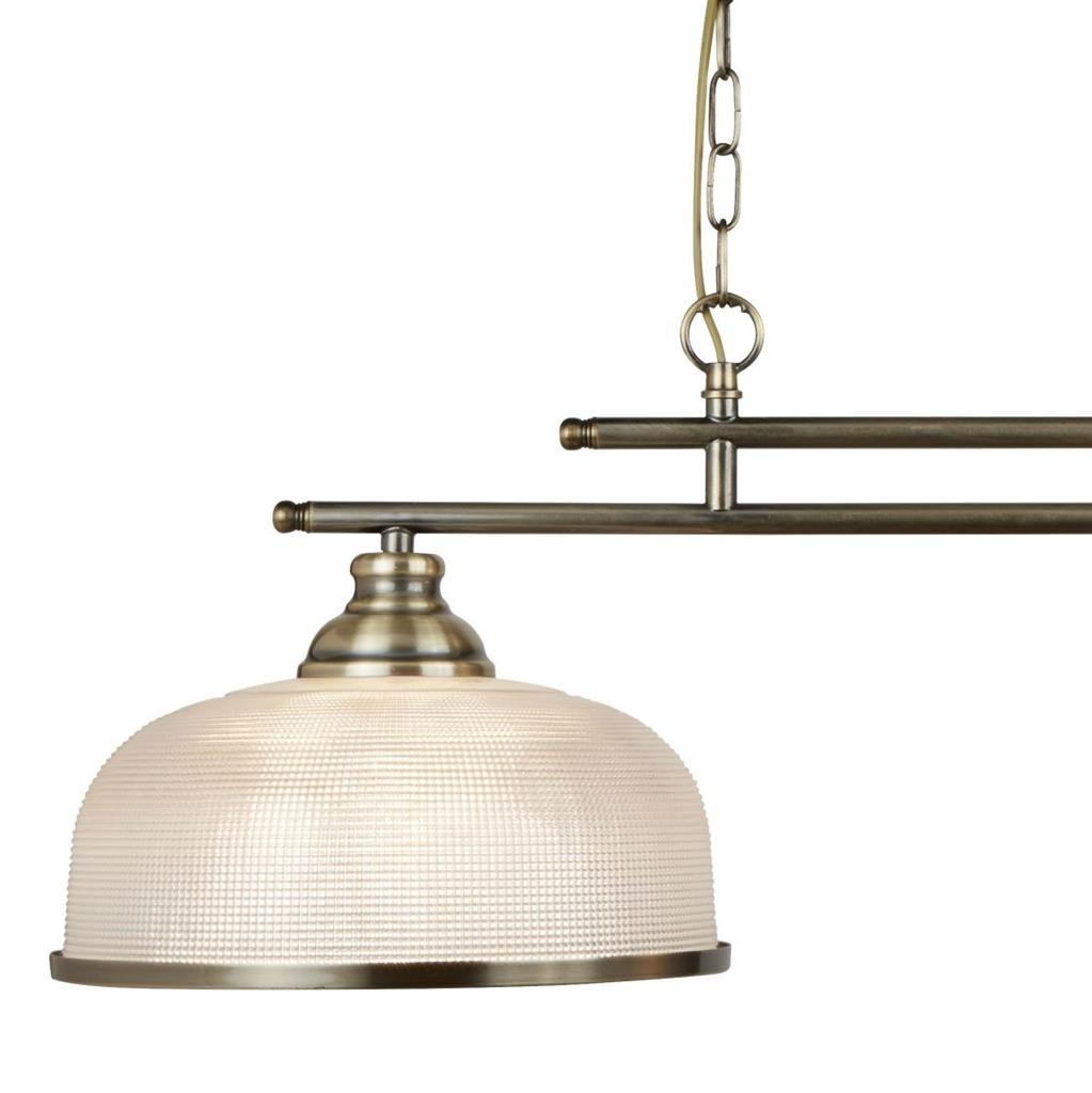 Bistro 75cm Antiikkimessinki kattovalaisin valmistajalta Searchlight - Bistro on tyylikäs riippuvalaisin, joka roikkuu tukevassa rungossa ja antaa keittiöllesi tai ruokailutilallesi modernin mutta ajattoman tunnelman.