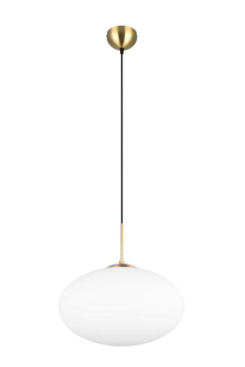 Fomento Ø40 Matta messinki kattovalaisin valmistajalta Trio Lighting - Mattan messingin ja valkoisen lasin yhdistelmä luo ylellisyyden ja hienostuneisuuden tunteen.