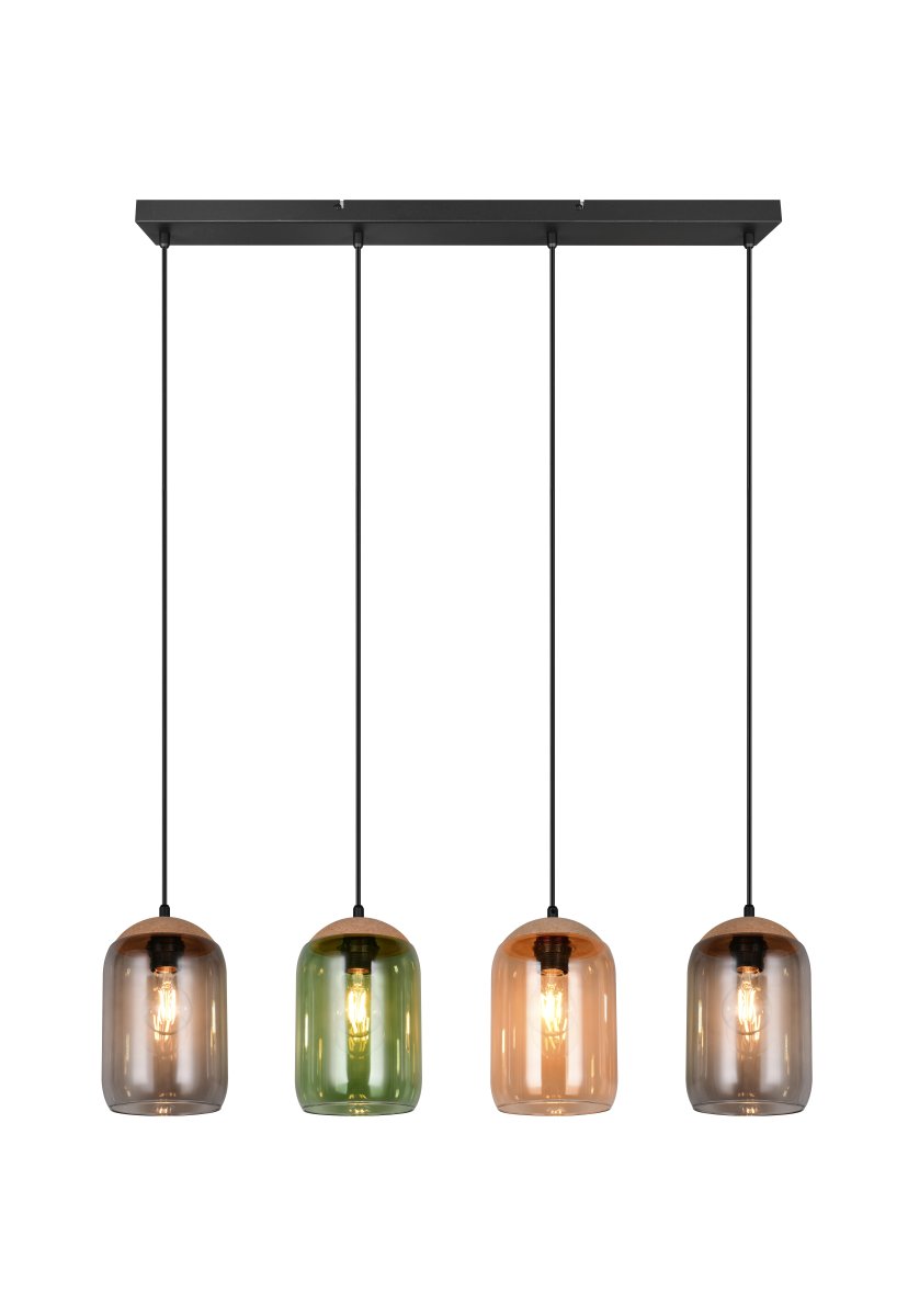 Cork 90cm Monivärinen kattovalaisin valmistajalta Trio Lighting - Lasin ja korkin yhdistelmä korostaa elämän värejä ja luo kotiisi kutsuvan ja kodikkaan tunnelman.