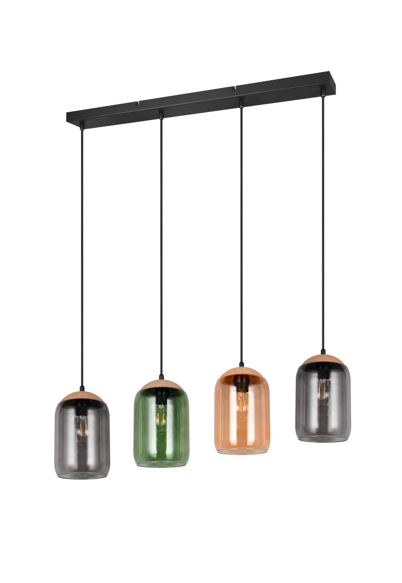 Cork 90cm Monivärinen kattovalaisin valmistajalta Trio Lighting - Lasin ja korkin yhdistelmä korostaa elämän värejä ja luo kotiisi kutsuvan ja kodikkaan tunnelman.