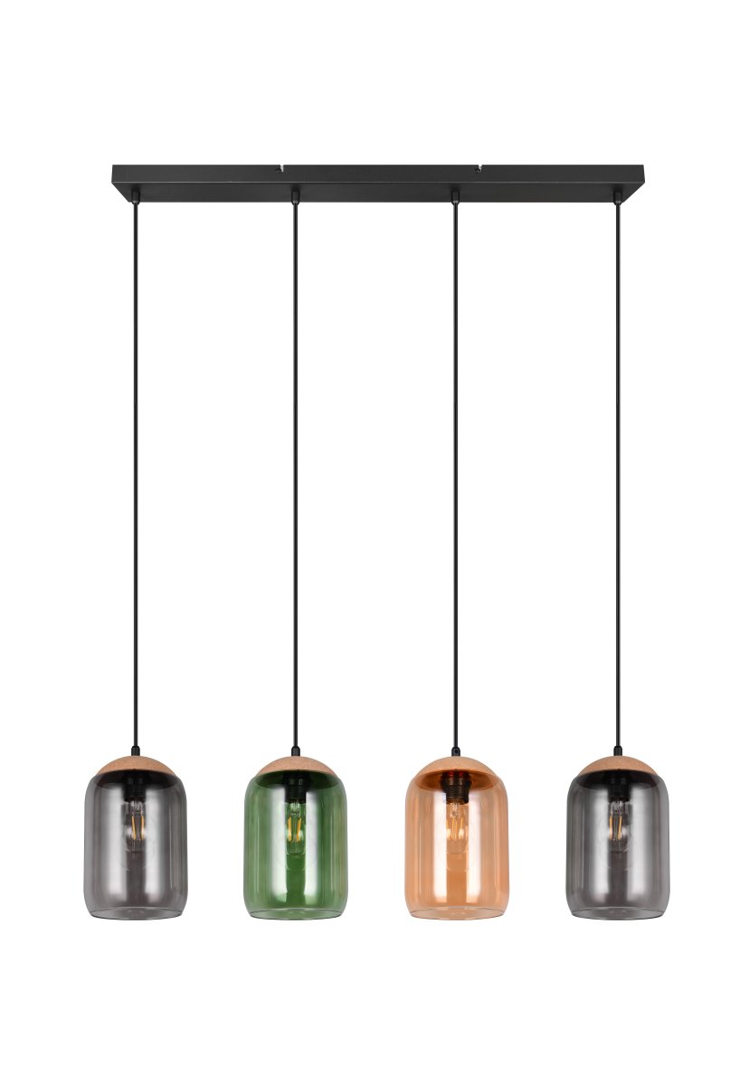 Cork 90cm Monivärinen kattovalaisin valmistajalta Trio Lighting - Lasin ja korkin yhdistelmä korostaa elämän värejä ja luo kotiisi kutsuvan ja kodikkaan tunnelman.