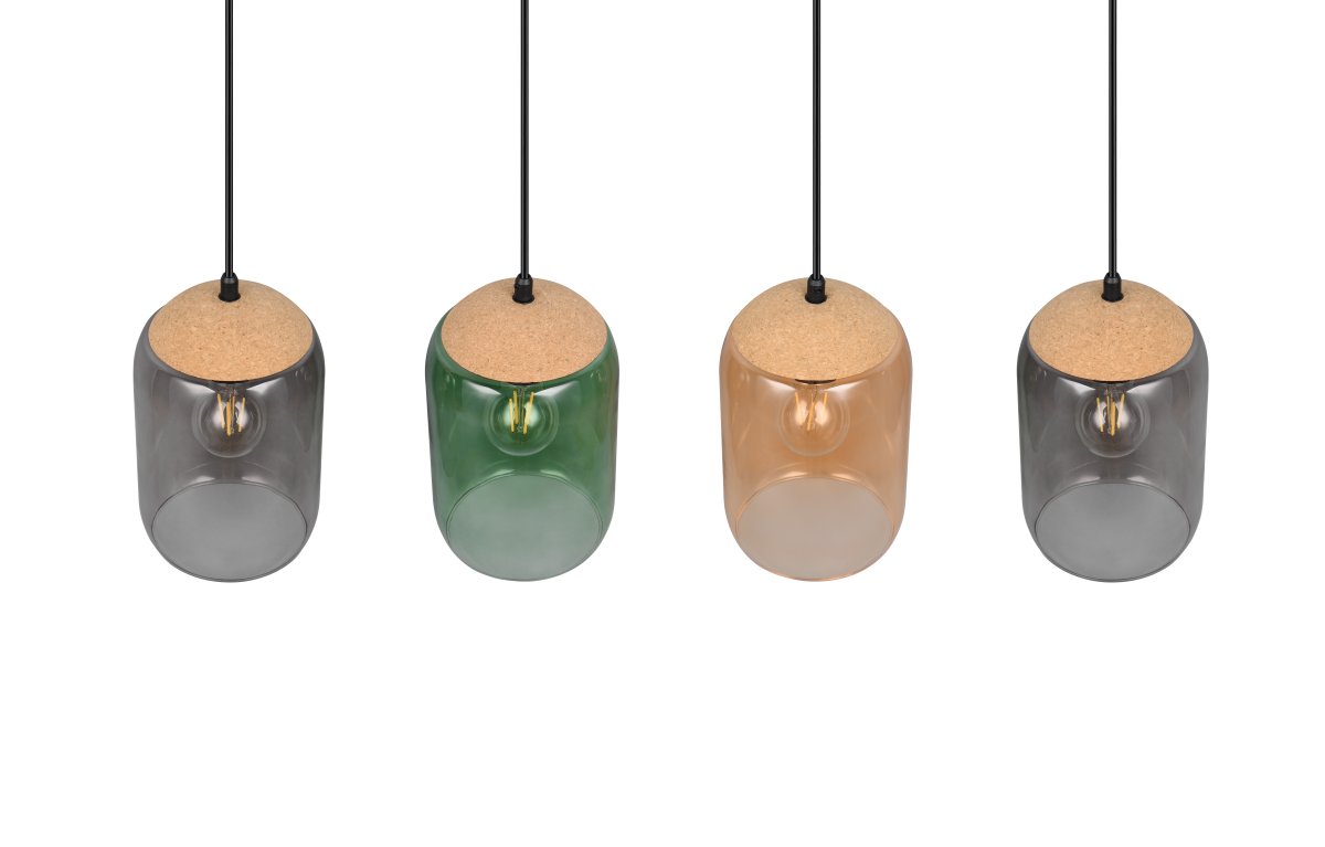 Cork 90cm Monivärinen kattovalaisin valmistajalta Trio Lighting - Lasin ja korkin yhdistelmä korostaa elämän värejä ja luo kotiisi kutsuvan ja kodikkaan tunnelman.