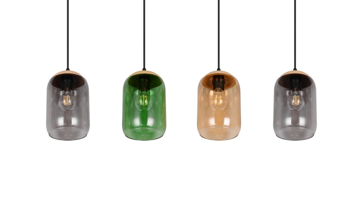 Cork 90cm Monivärinen kattovalaisin valmistajalta Trio Lighting - Lasin ja korkin yhdistelmä korostaa elämän värejä ja luo kotiisi kutsuvan ja kodikkaan tunnelman.