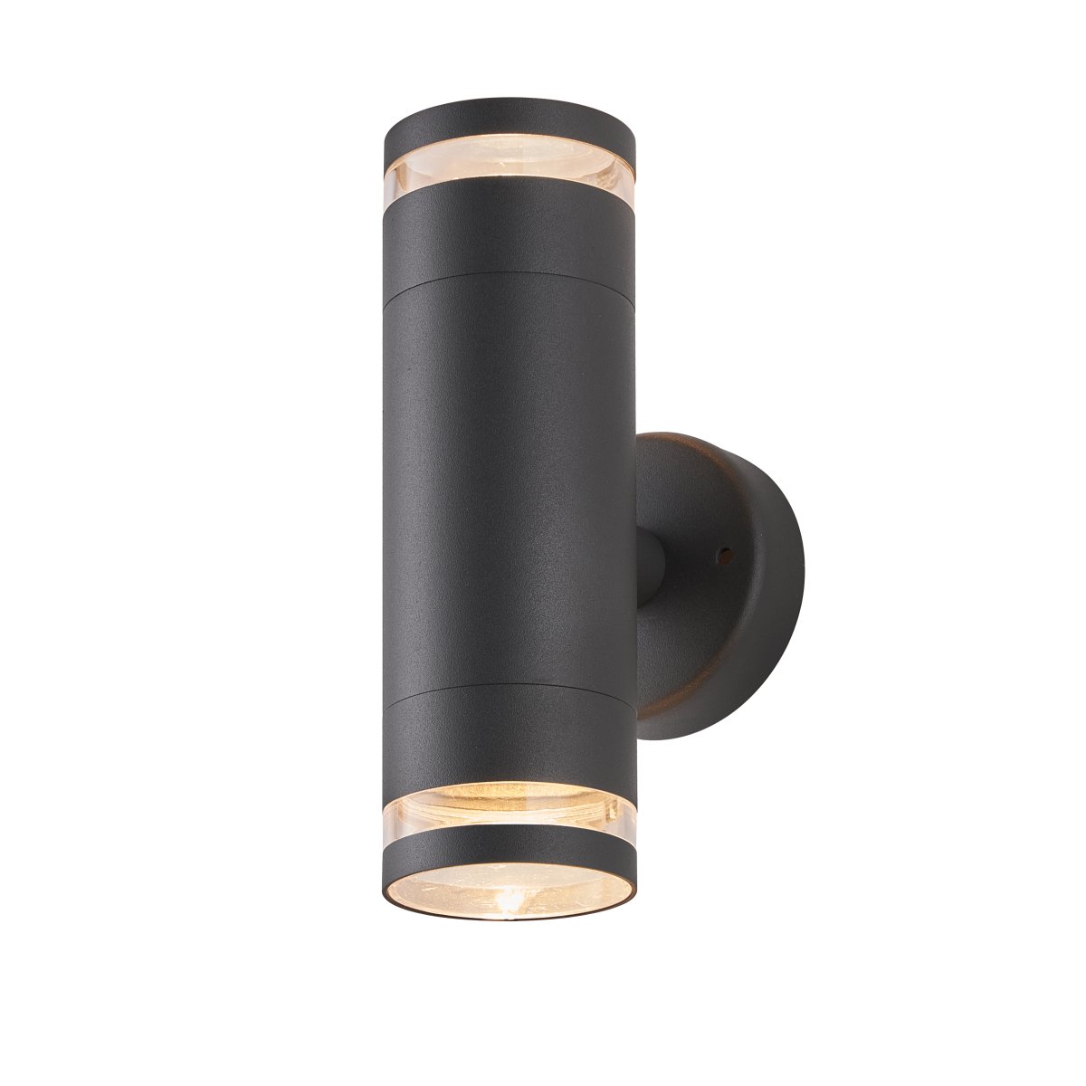 Cylinder Duo Antrasiitti ulkovalo valmistajalta Lampan - Lampan lyser fint b&aring;de upp och ner p&aring; v&auml;ggen.