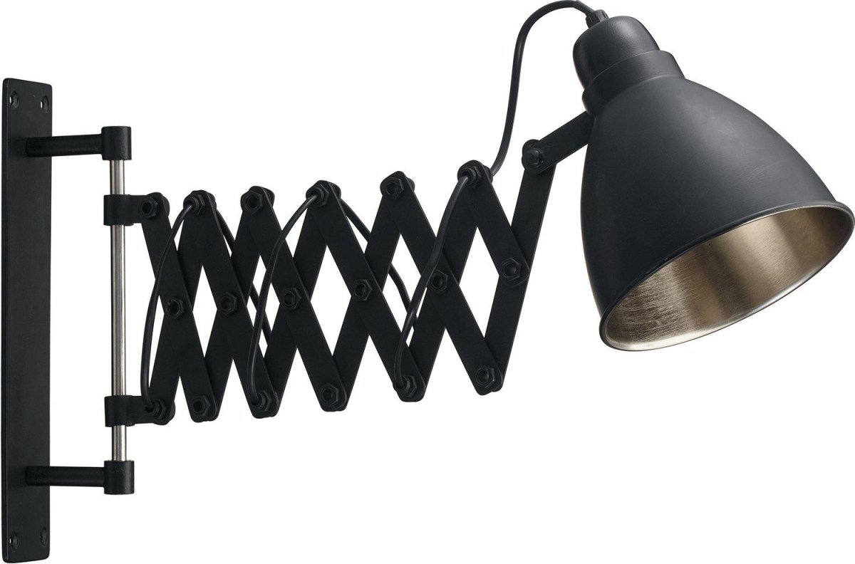 Maxime Musta seinävalaisin valmistajalta PR Home - Seinävalaisin Maxime, toimiva seinävalaisin, jossa on käännettävä haitarivarsi, pituus 35-70 cm.