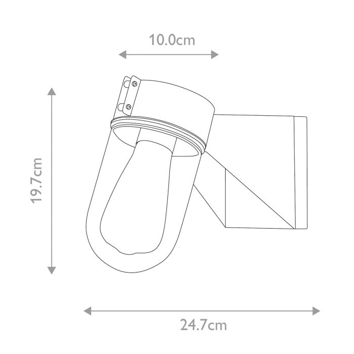 Portfino 20cm Harmaa ulkovalo valmistajalta Elstead Lighting - Tillverkad av rostfritt st&aring;l i gr&aring; finish och glas, erbjuder den en robust och v&auml;dert&aring;lig konstruktion som &auml;r idealisk f&ouml;r fasader, entr&eacute;er och uteplatser.