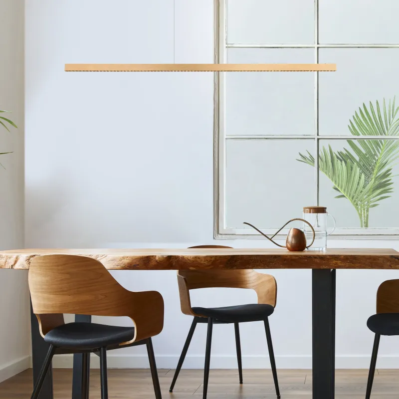 Dentsy 150cm Kupari kattovalaisin valmistajalta Globo Lighting - Med den smidiga touchknappen f&ouml;r av/p&aring; och den stegl&ouml;sa touchdimmern kan du enkelt justera ljusstyrkan efter &ouml;nskem&aring;l.