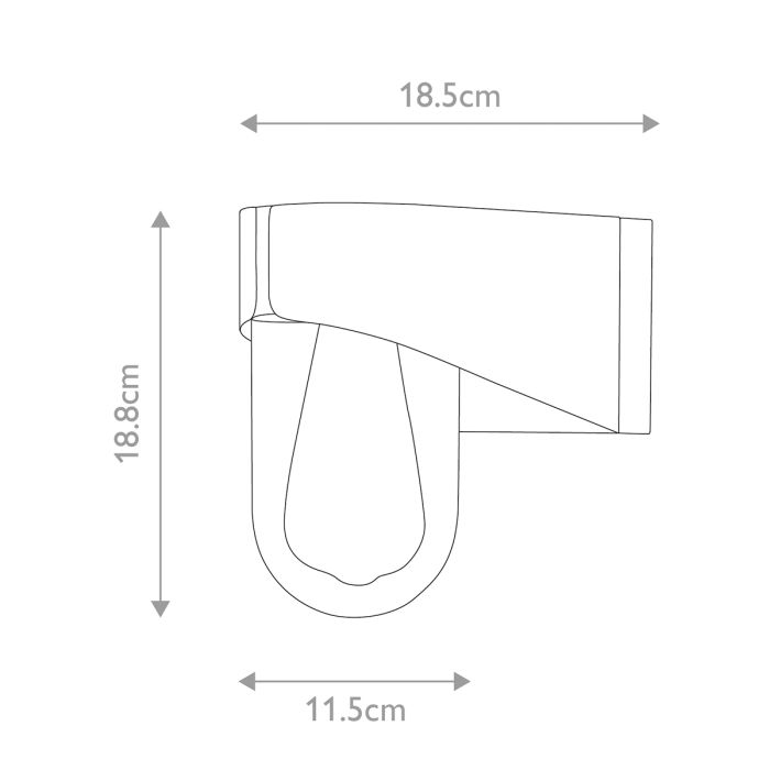 Porto 18cm Harmaa ulkovalo valmistajalta Elstead Lighting - Tillverkad av rostfritt st&aring;l i gr&aring; finish och glas, erbjuder den en robust och v&auml;dert&aring;lig konstruktion som &auml;r idealisk f&ouml;r fasader, entr&eacute;er och uteplatser.