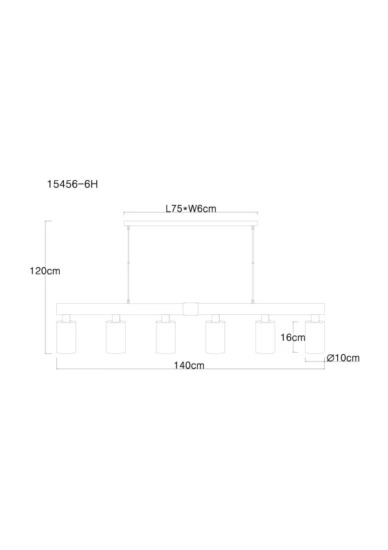 Hadera 140cm Luonto kattovalaisin valmistajalta Globo Lighting - Lampan kombinerar funktionalitet med estetik och passar perfekt &ouml;ver matbordet eller i vardagsrummet.
