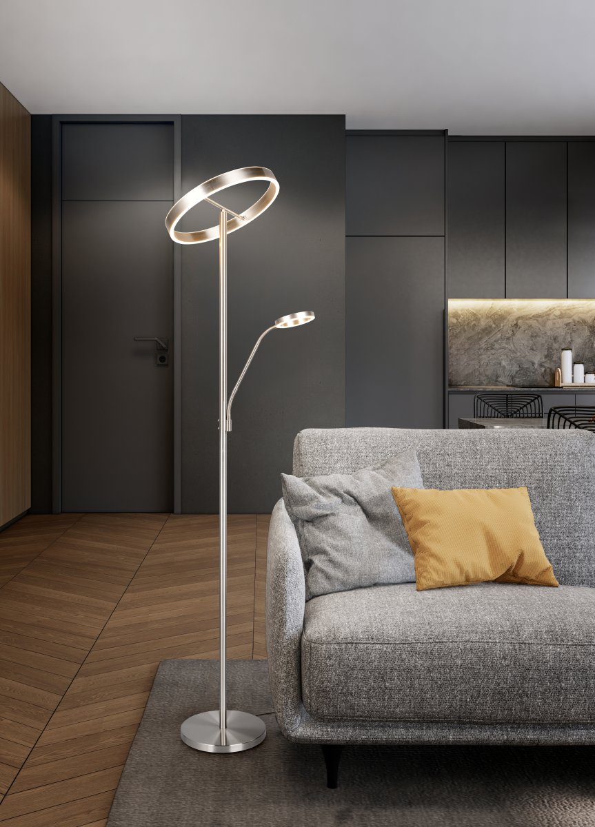 Willis Harjattua terästä lattiavalaisin valmistajalta Trio Lighting - 