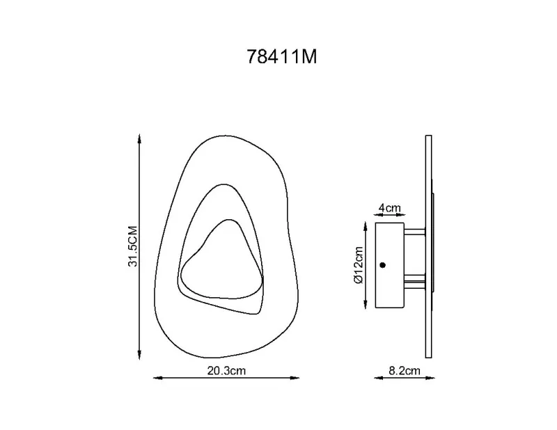 Dorsey 32cm Kulta seinävalaisin valmistajalta Globo Lighting - Dorsey v&auml;gglampa f&ouml;rtrollar med sin unika molnformade design och skapar en harmonisk atmosf&auml;r i varje rum.