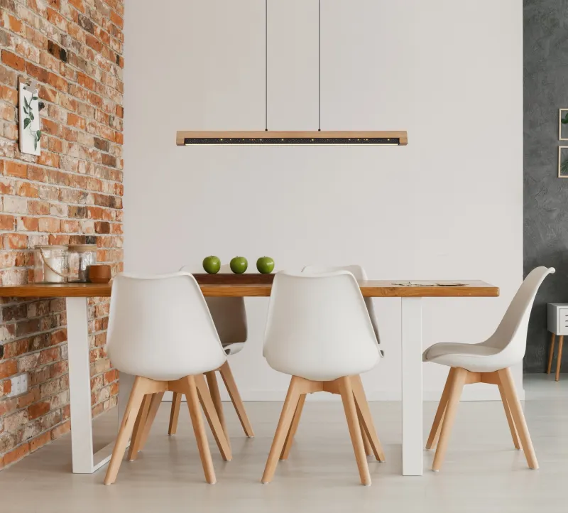 Starla 85cm Luonto kattovalaisin valmistajalta Globo Lighting - Skapa en stilfull och harmonisk ljuss&auml;ttning i ditt hem med denna moderna taklampa och njut av ett st&auml;mningsfullt sken i dina rum.