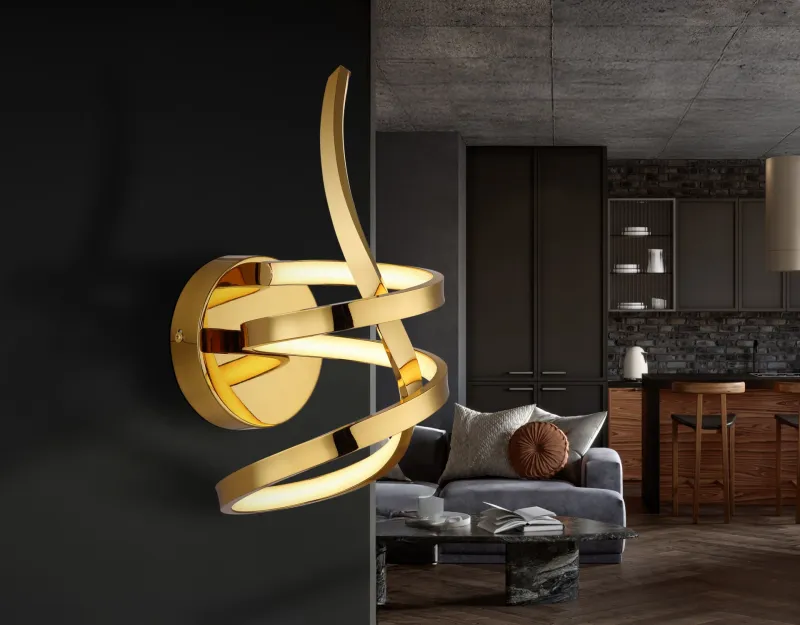 Iduna Ø35 Kulta seinävalaisin valmistajalta Globo Lighting - Iduna &auml;r en v&auml;gglampa som f&ouml;renar elegant design med funktionell belysning och blir en stilfull detalj i varje rum.