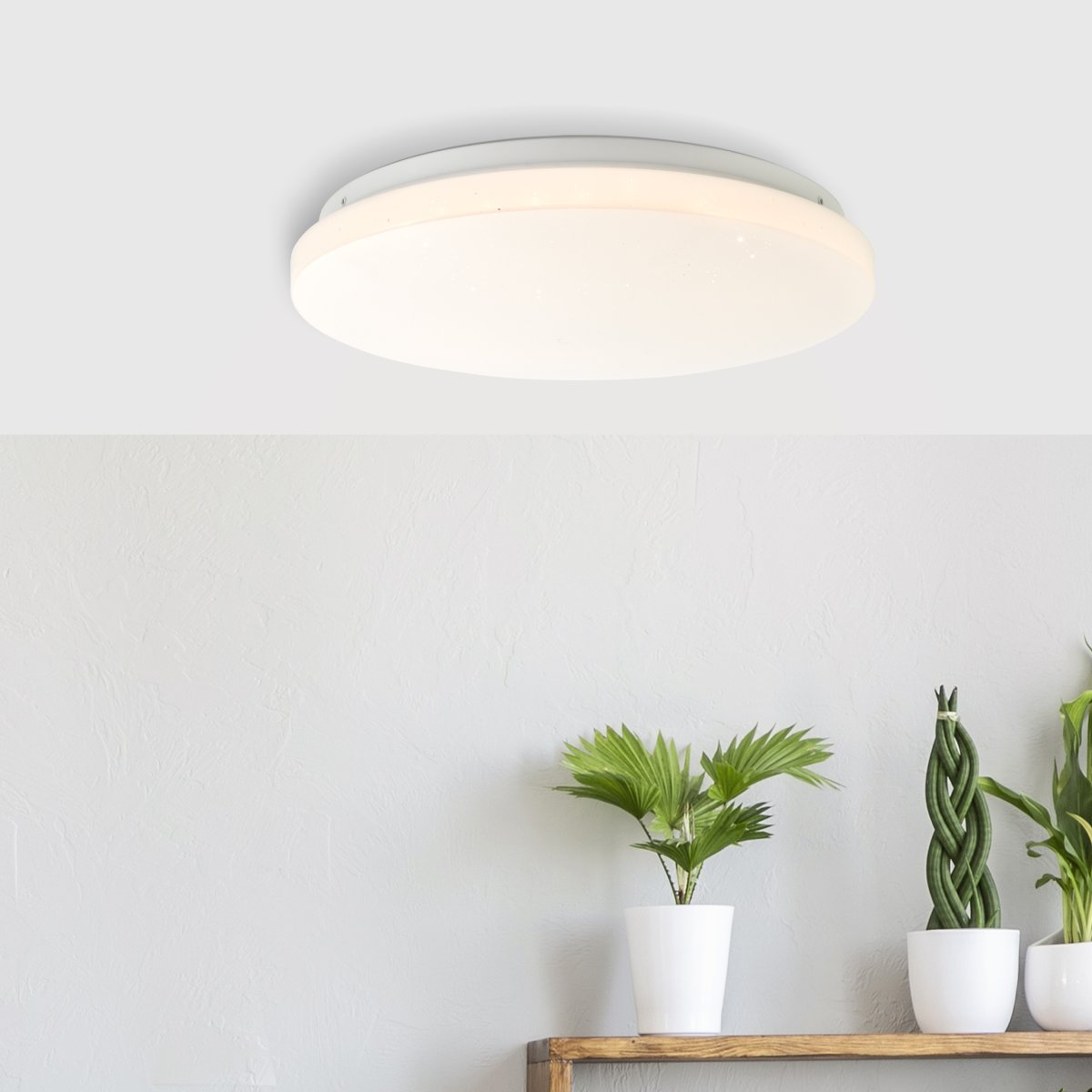 Farica Starry Ø30 Lämmin valkoinen plafondi valmistajalta Brilliant - LED-tekniikan ansiosta lamppu on energiatehokas ja pitk&auml;ik&auml;inen.