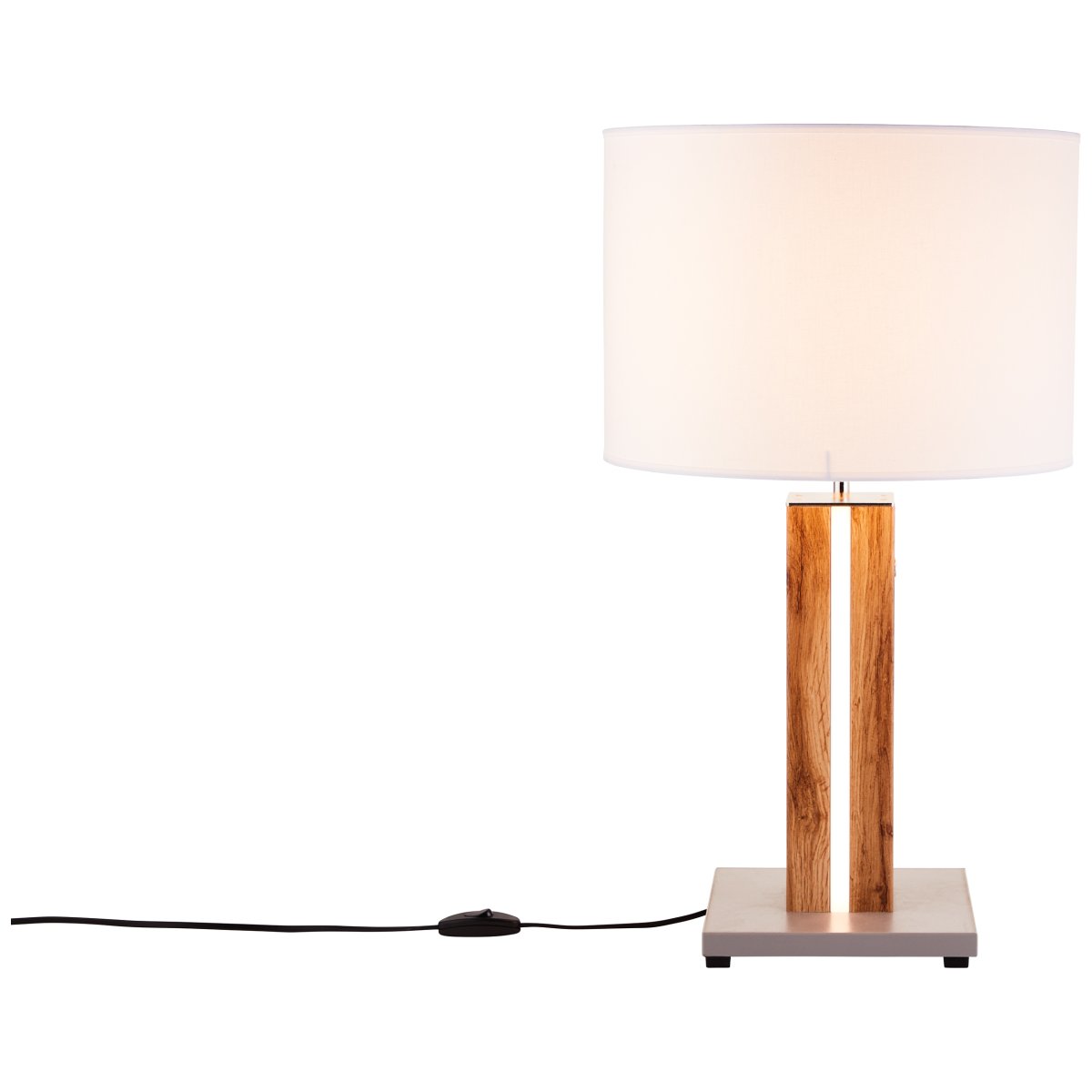 Magnus 55cm Vaalea puu pöytävalaisin valmistajalta Brilliant - Magnus-p&ouml;yt&auml;valaisin yhdist&auml;&auml; toimivuuden ja tyylin puisessa jalassa, jossa on sis&auml;&auml;nrakennettu himmennett&auml;v&auml; LED-valaistus l&auml;mpim&auml;n valkoisen valon kanssa.