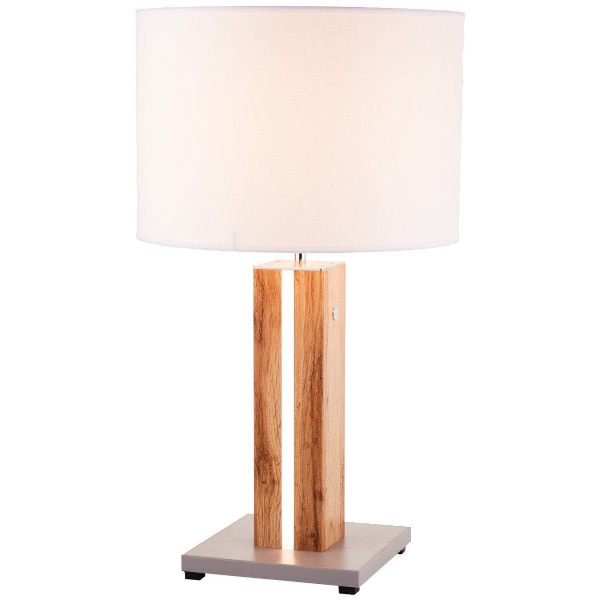 Magnus 55cm Vaalea puu pöytävalaisin valmistajalta Brilliant - Magnus-p&ouml;yt&auml;valaisin yhdist&auml;&auml; toimivuuden ja tyylin puisessa jalassa, jossa on sis&auml;&auml;nrakennettu himmennett&auml;v&auml; LED-valaistus l&auml;mpim&auml;n valkoisen valon kanssa.