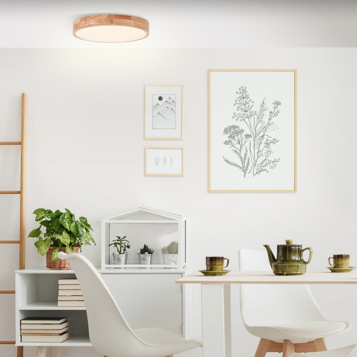 Slimline Ø40 Vaalea puu plafondi valmistajalta Brilliant - Slimline sein&auml;- ja kattovalaisin yhdist&auml;&auml; yksinkertaisen toimivuuden ja tyylikk&auml;&auml;n muotoilun.