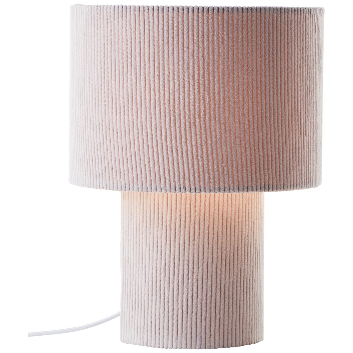 Tony 30cm Beige pöytävalaisin valmistajalta Brilliant - Laadukkaasta vakosamettikankaasta valmistettu valaisin antaa pehme&auml;n tunteen ja levitt&auml;&auml; valoa miellytt&auml;v&auml;sti.
