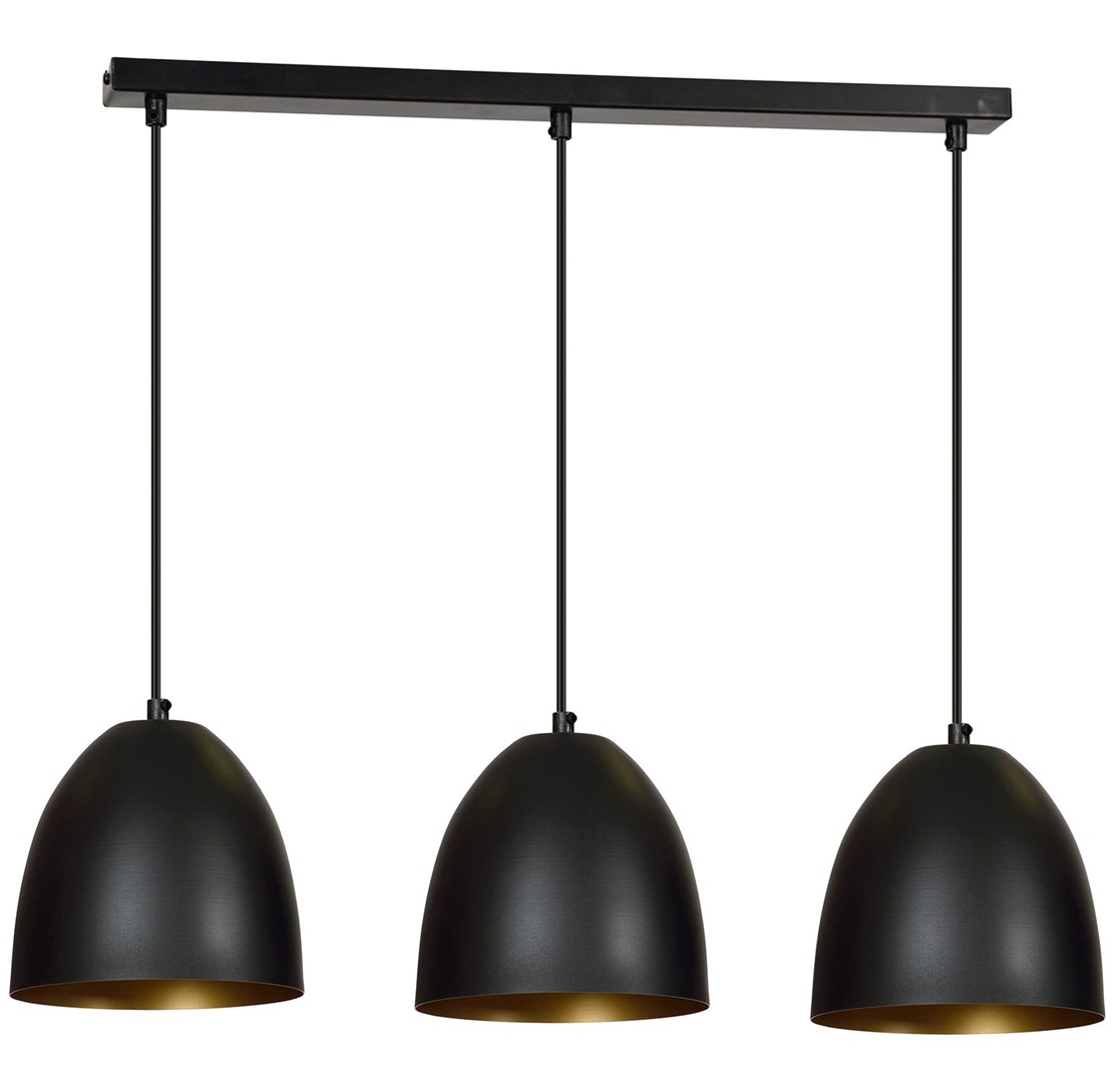 Lenox 70cm Musta kattovalaisin valmistajalta Emibig Lighting - Lenox on moderni riippuvalaisin, jossa on suuri ja avoin metallivarjostin.