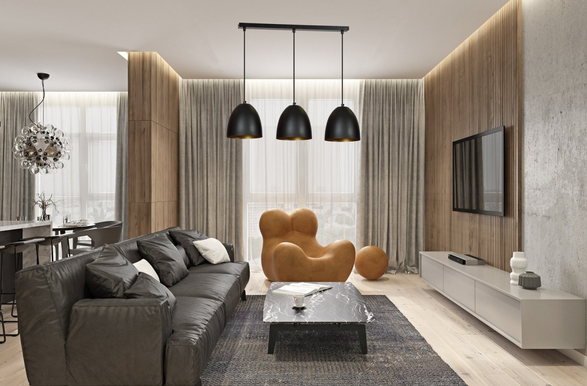 Lenox 70cm Musta kattovalaisin valmistajalta Emibig Lighting - Lenox on moderni riippuvalaisin, jossa on suuri ja avoin metallivarjostin.