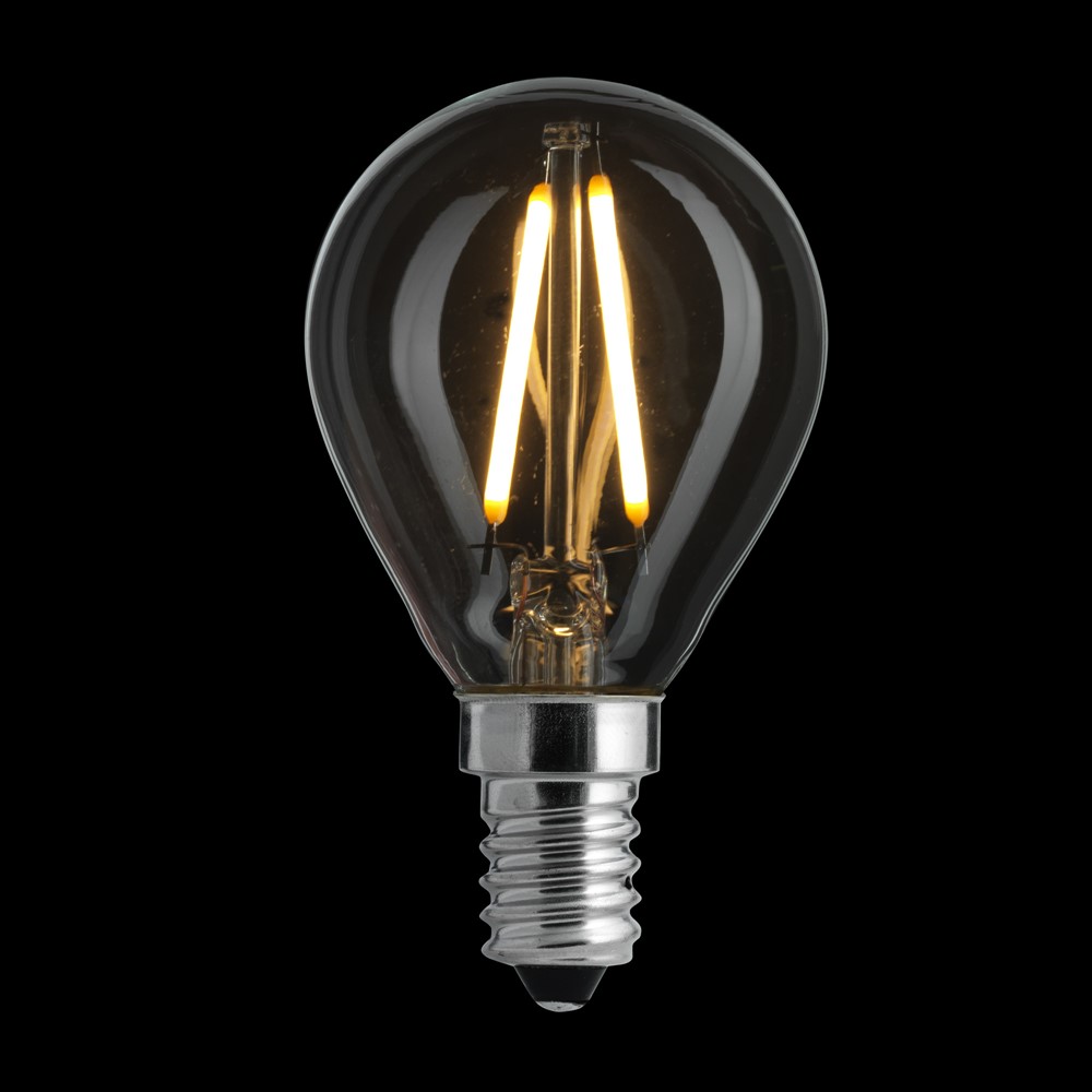 LED E14 pallolamppu 2W 2700K Läpinäkyvä valmistajalta Unison - 