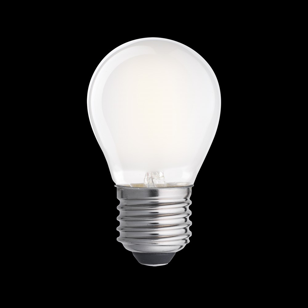 LED E27 pallolamppu matta 0,8W 2700K Valkoinen valmistajalta Unison - CLASSIC maapallon matta E27 valonl&auml;hde tehosteella; 0,8W ja l&auml;mmin valo 2700K tarjoaa pehme&auml;n ja miellytt&auml;v&auml;n valaistuksen.