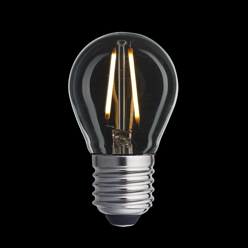 LED E27 pallolamppu 4W 2700K Läpinäkyvä valmistajalta Unison - T&auml;ydellinen koriste- ja pienempiin valaisimiin, kun haluat energiatehokasta ja tunnelmallista valaistusta.