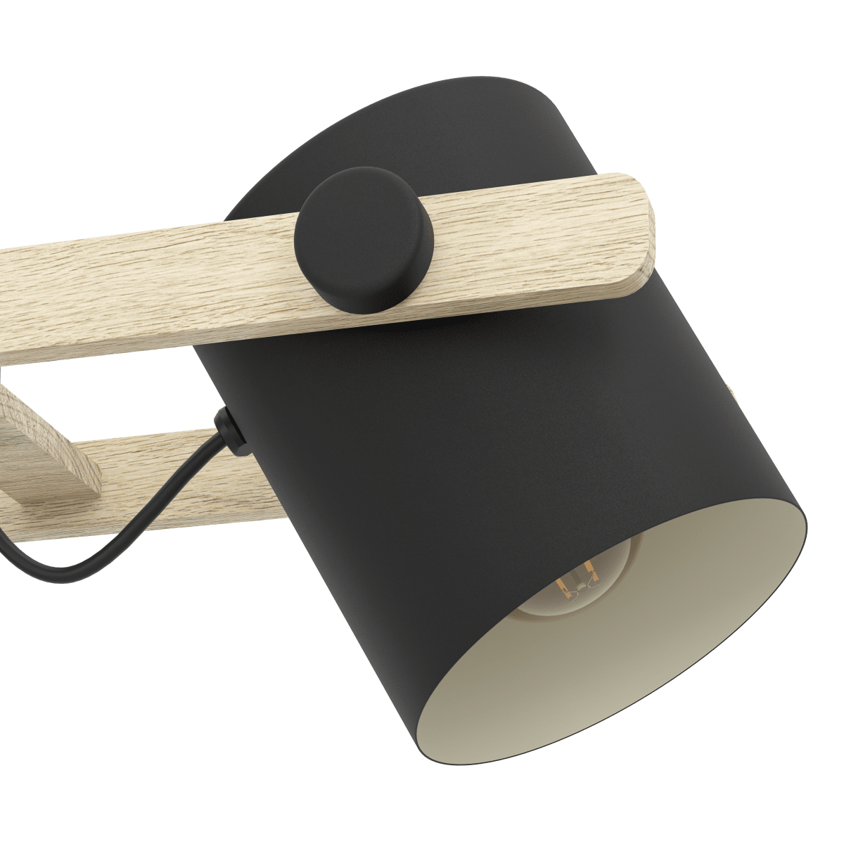 Hornwood 78cm Musta kattovalaisin valmistajalta Eglo - Kolme s&auml;&auml;dett&auml;v&auml;&auml; mustaa varjostinta ja valkoinen sis&auml;osa tarjoavat tehokkaan ja miellytt&auml;v&auml;n valon, jota voidaan helposti mukauttaa tarpeisiisi.