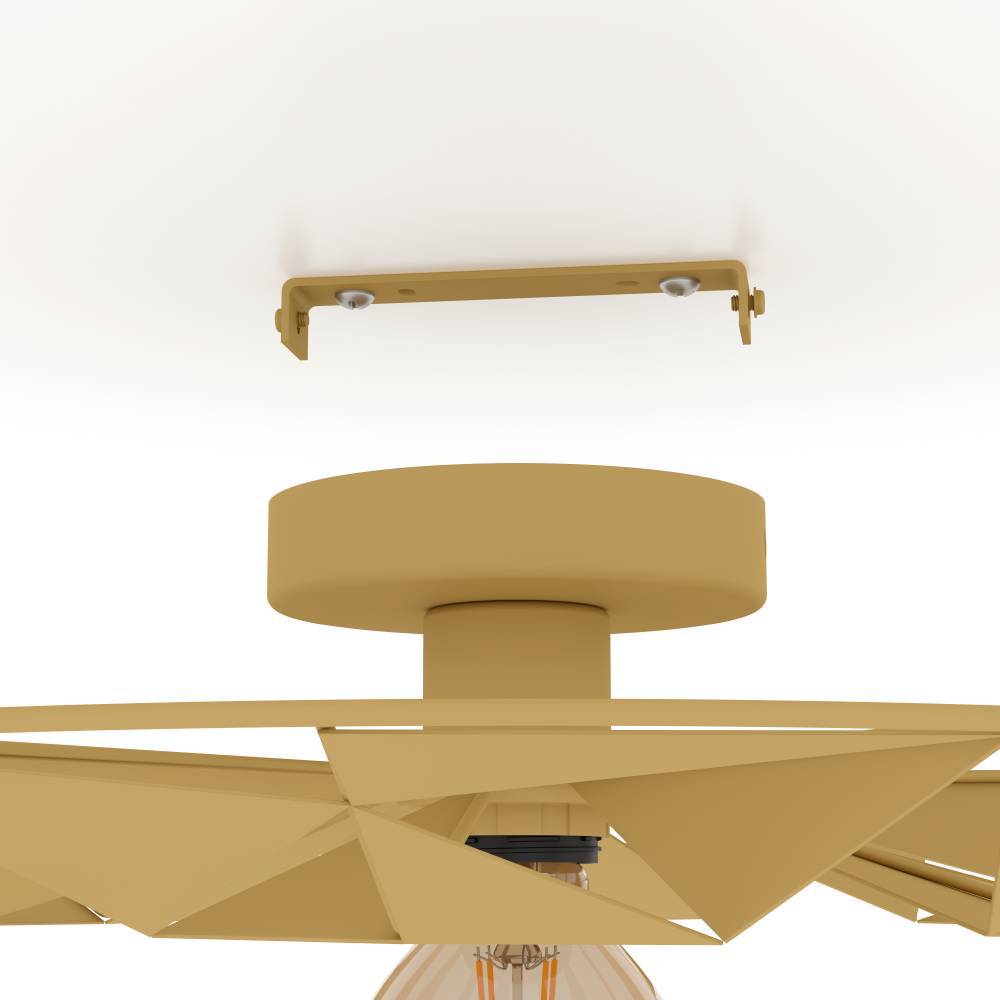 Castanuelo Ø42 Kulta plafondi valmistajalta Eglo - T&auml;ss&auml; kullanv&auml;risess&auml; metallissa olevassa sein&auml;- ja kattovalaisimessa on silmiinpist&auml;v&auml; geometrinen muotoilu, joka luo dynaamisen valon leikin ja antaa huoneelle ylellisen ilmeen.