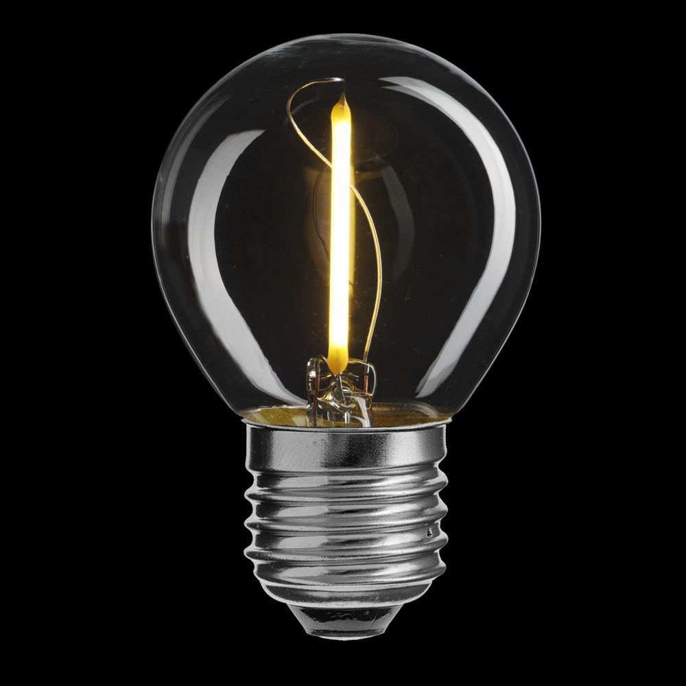 LED E27 pallolamppu 1W 2700K Läpinäkyvä valmistajalta Unison - 