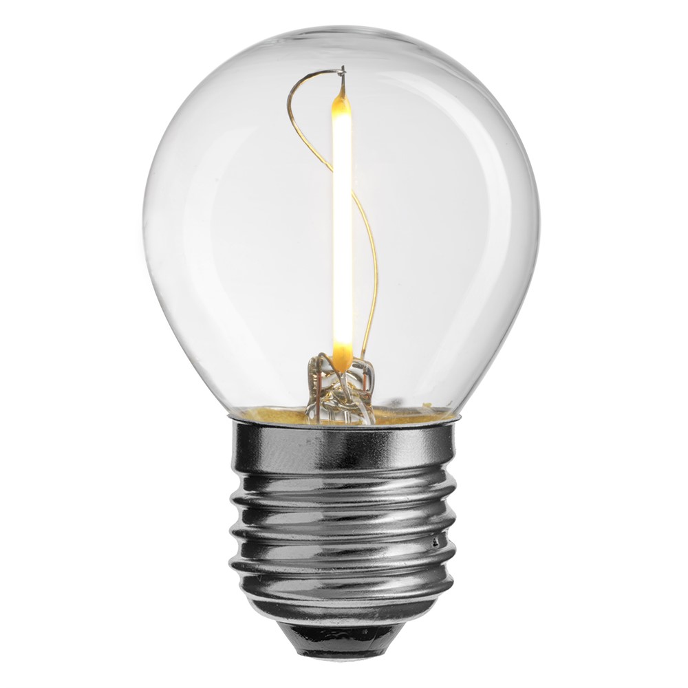 LED E27 pallolamppu 1W 2700K Läpinäkyvä valmistajalta Unison - 